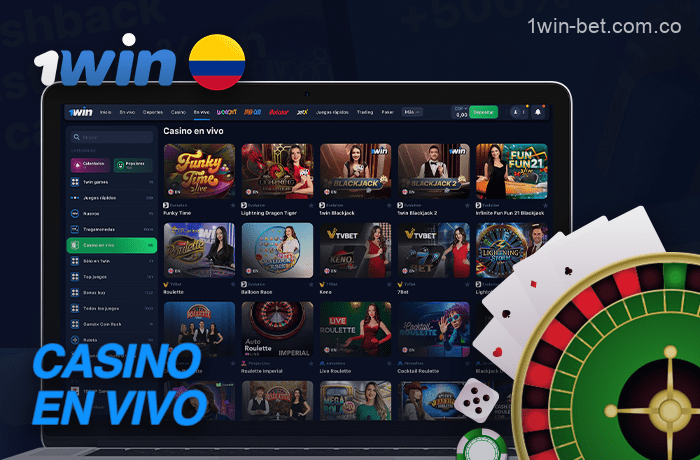 Juegos de casino en vivo con crupier real en 1win